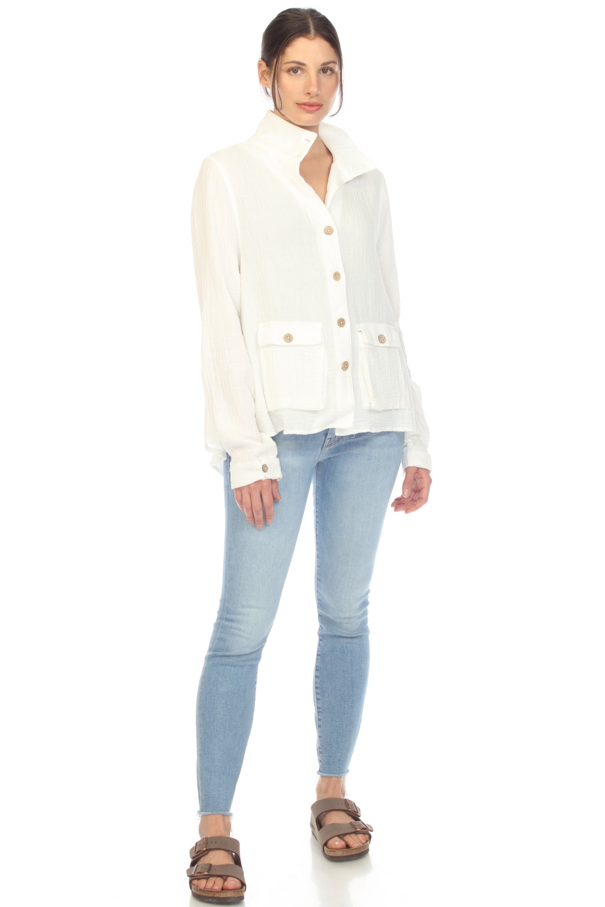 Gauze Button Jacket