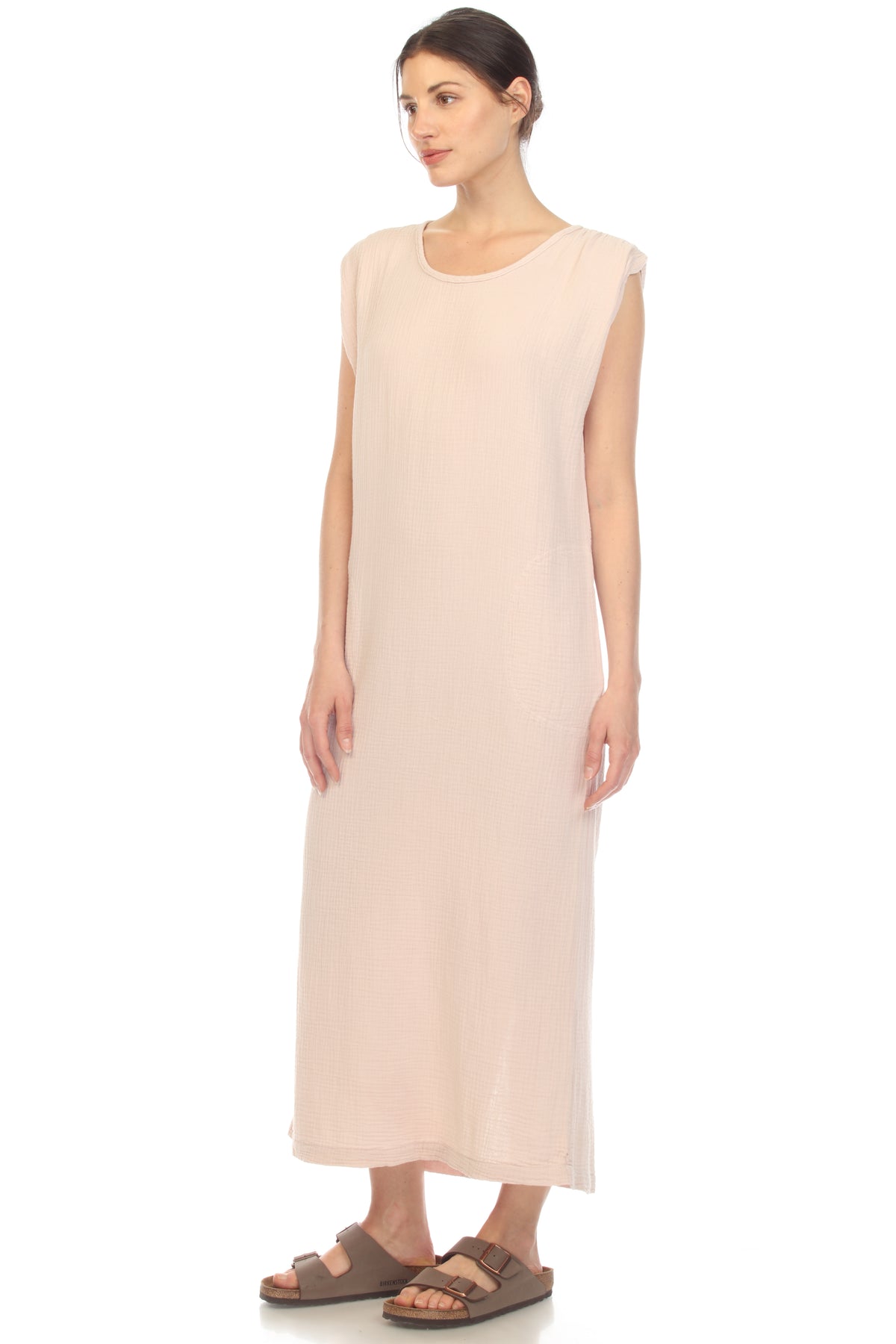 Gauze Crew Midi Dress