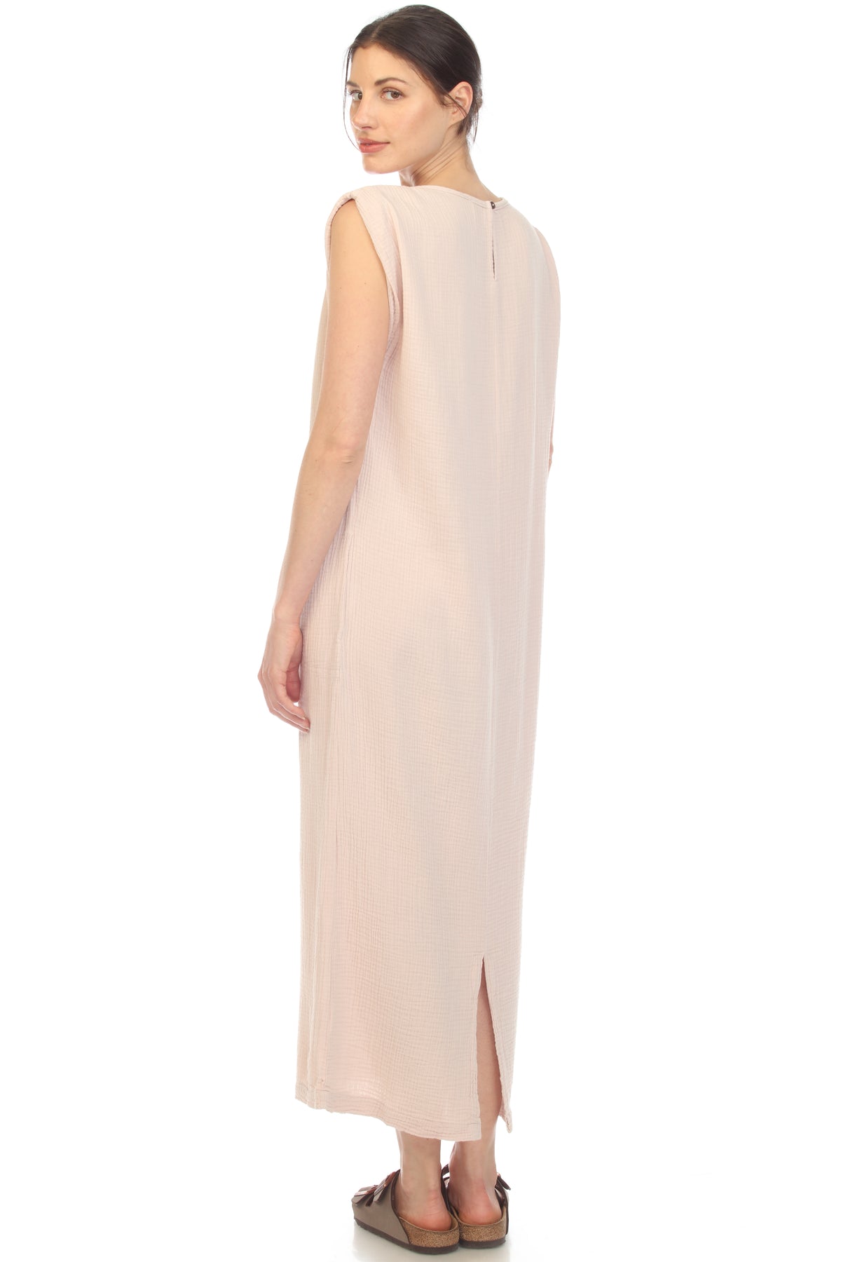 Gauze Crew Midi Dress