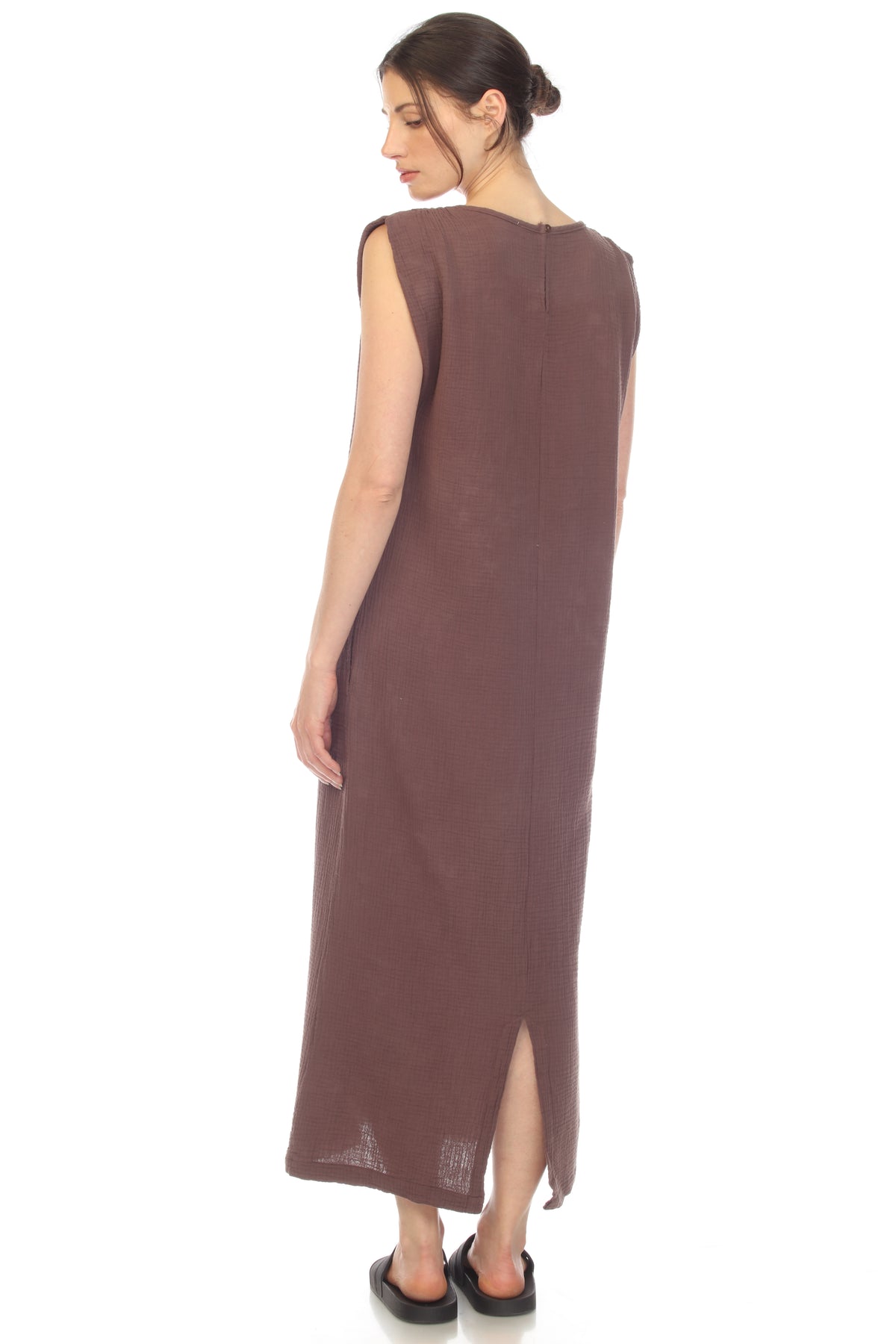 Gauze Crew Midi Dress