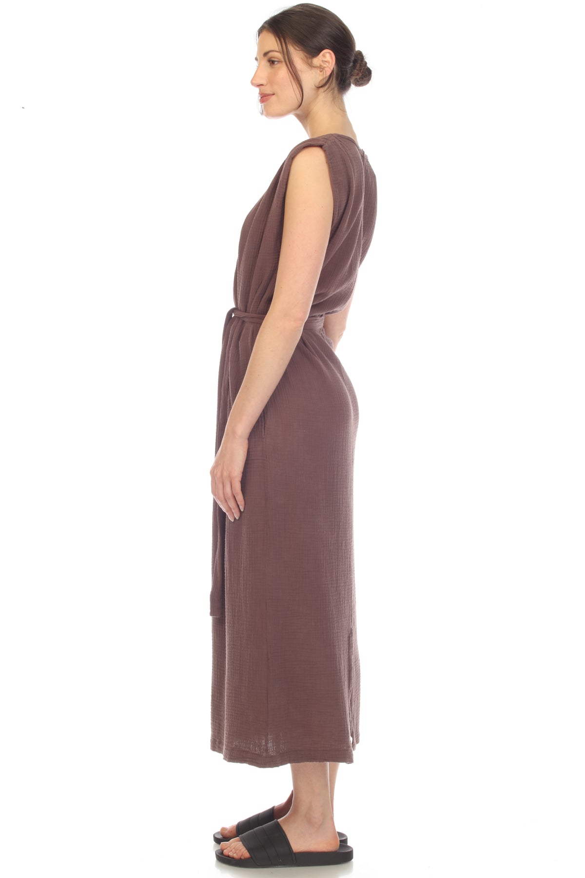 Gauze Crew Midi Dress