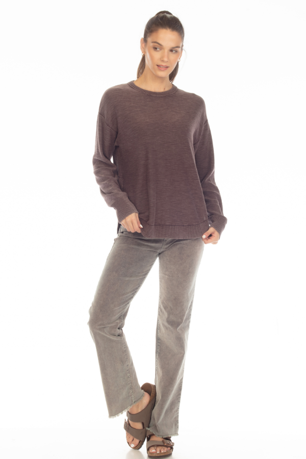 SCOOP HEM PULLOVER