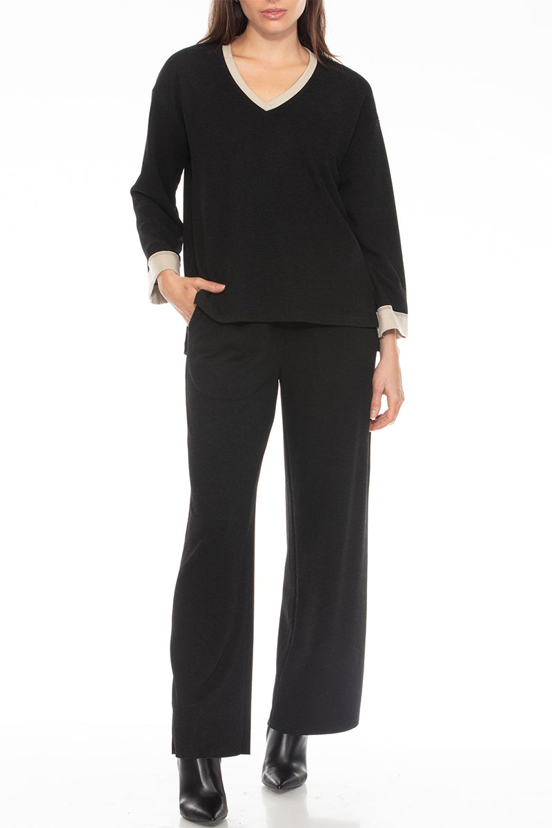 2PLY KNIT V-NECK TUNIC