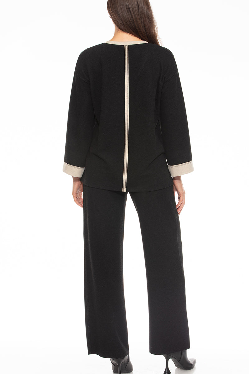 2PLY KNIT STRAIGHT LEG PANT