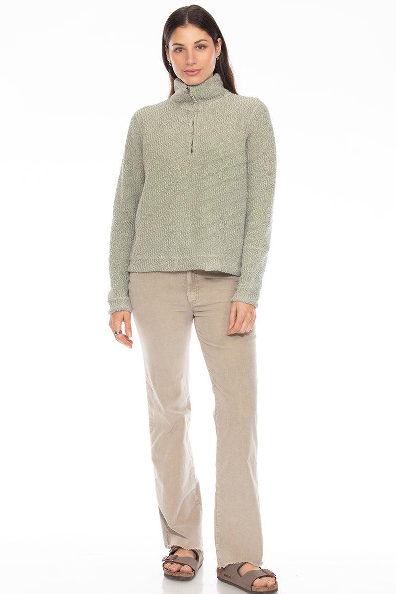 COTTON LOOP TERRY "HARLEY" ZIP PULLOVER