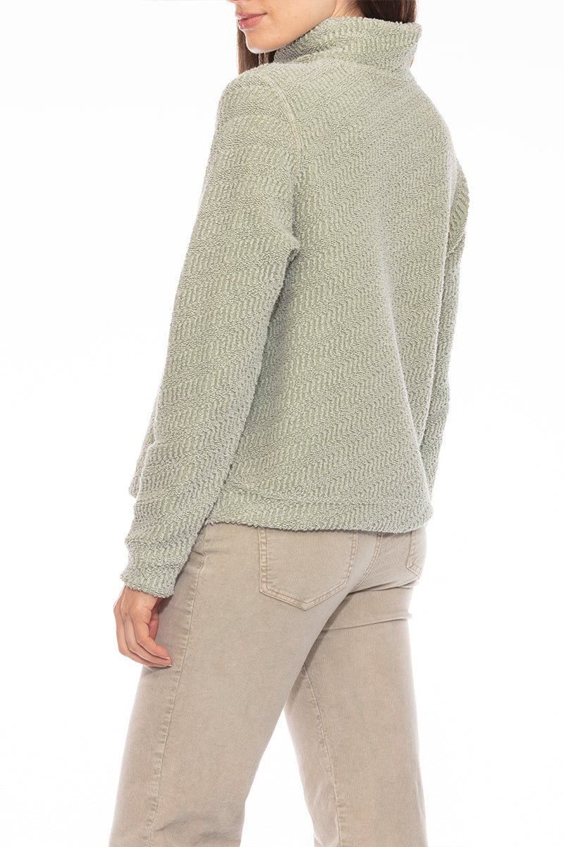 COTTON LOOP TERRY "HARLEY" ZIP PULLOVER