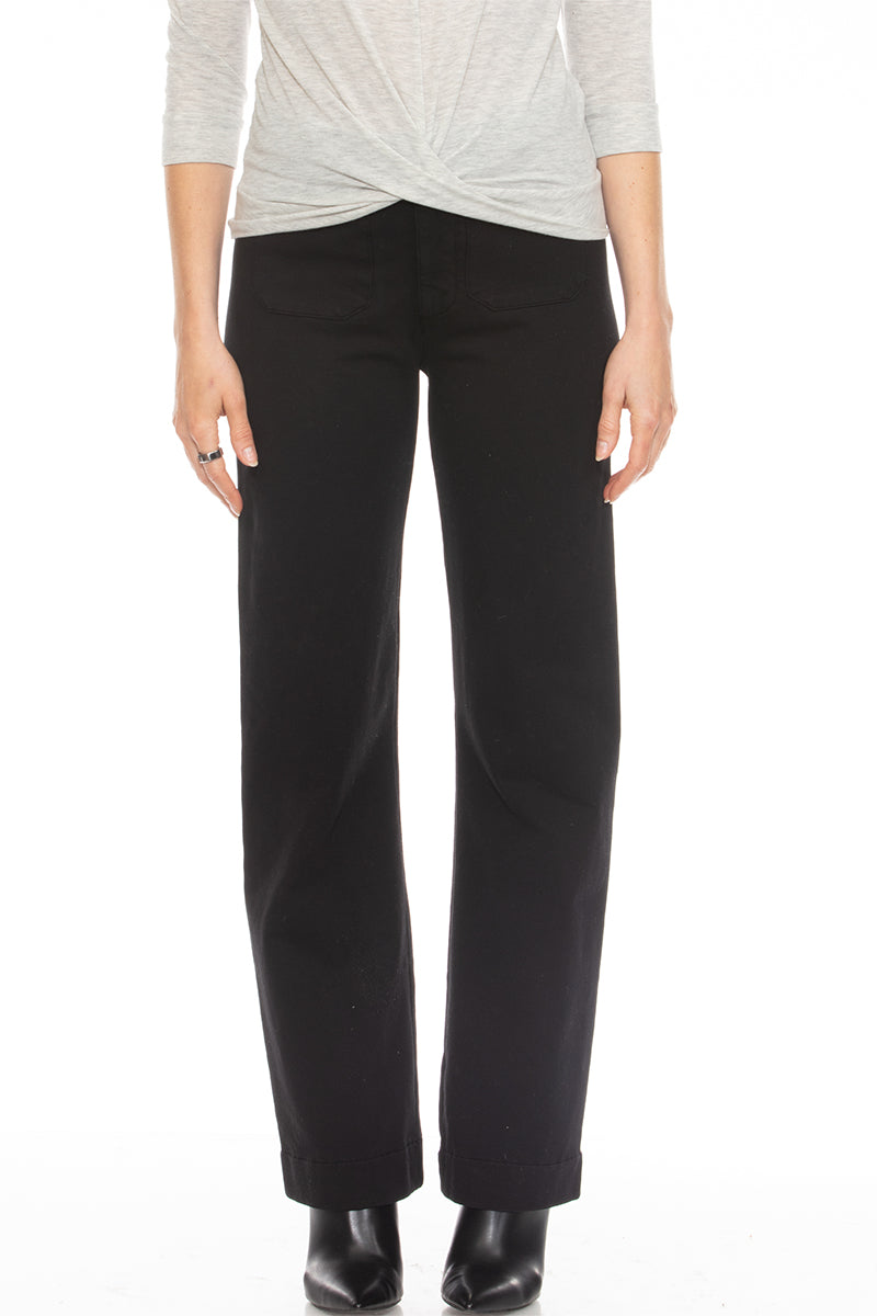 COTTON SPANDEX TERRY-TAILORED WIDE LEG PANT