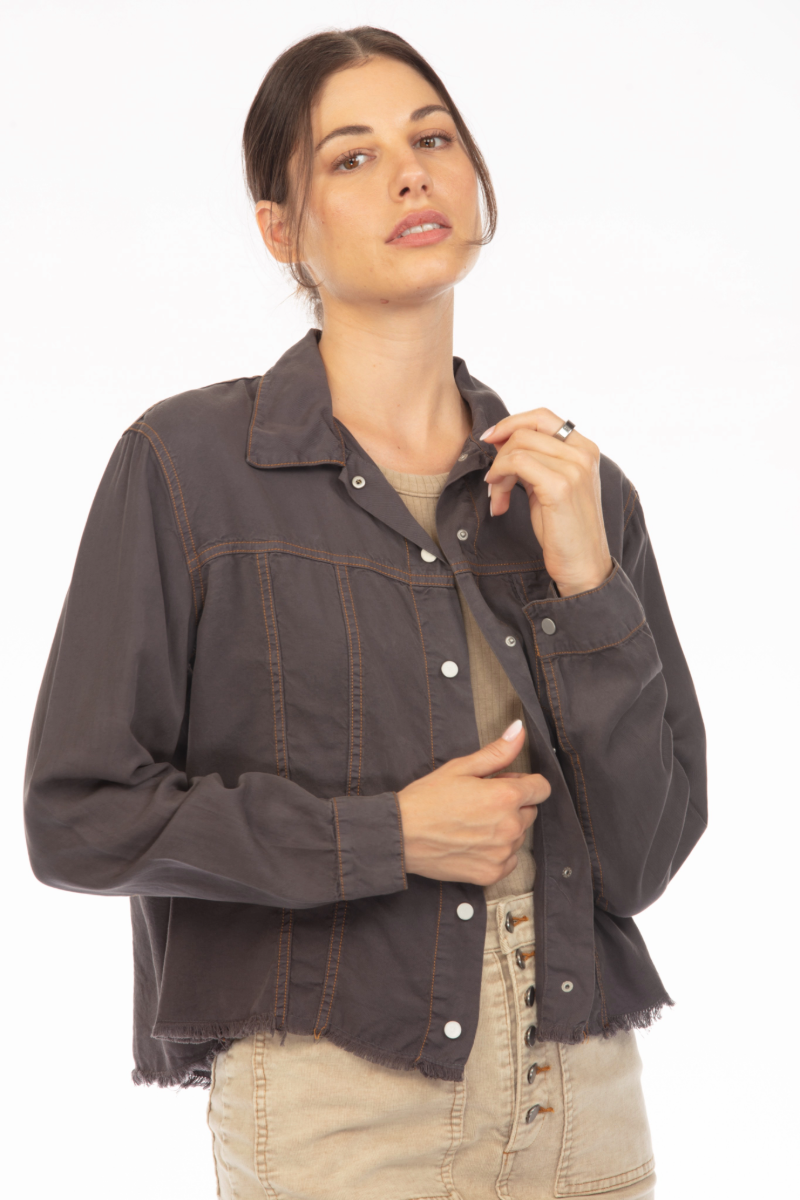 MICK FRAYED TWILL JACKET