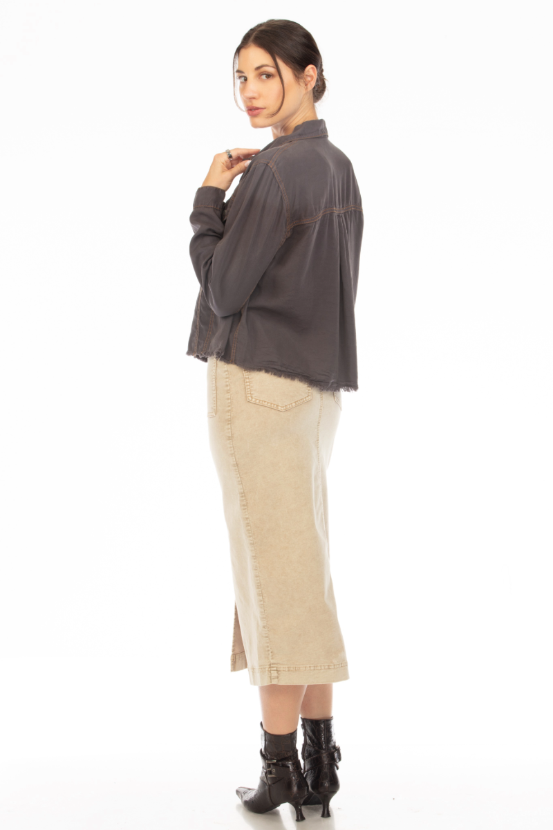 MICK FRAYED TWILL JACKET