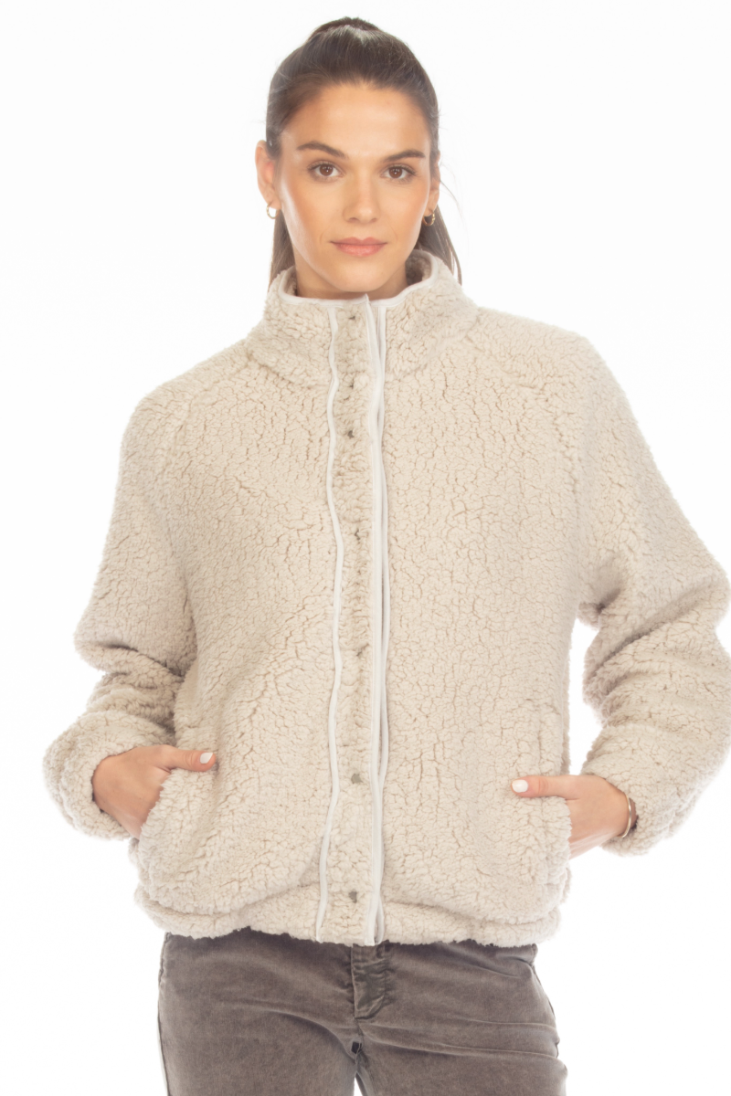 PLUSH SHERPA SNAP FRONT JACKET