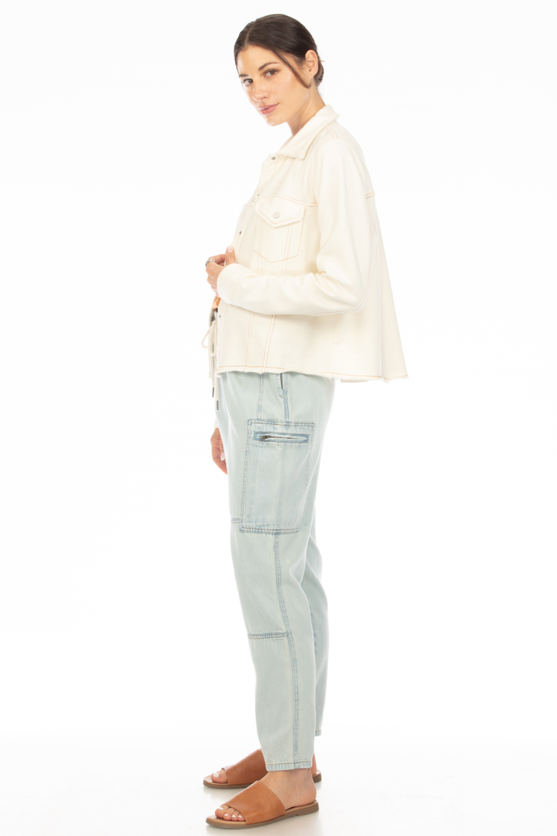 MICK RAW EDGE SNAP JACKET