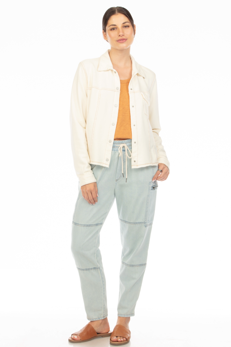 MICK RAW EDGE SNAP JACKET