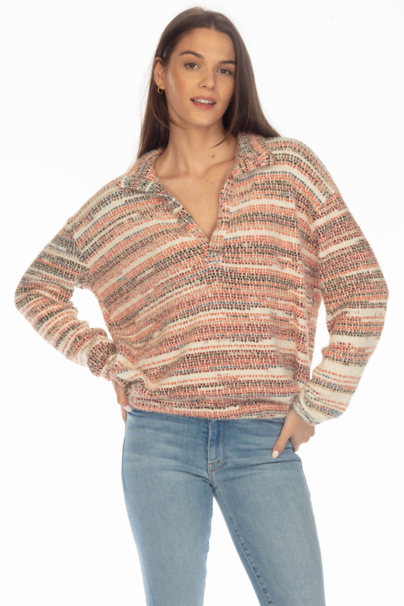 JOHNNY COLLAR PULLOVER