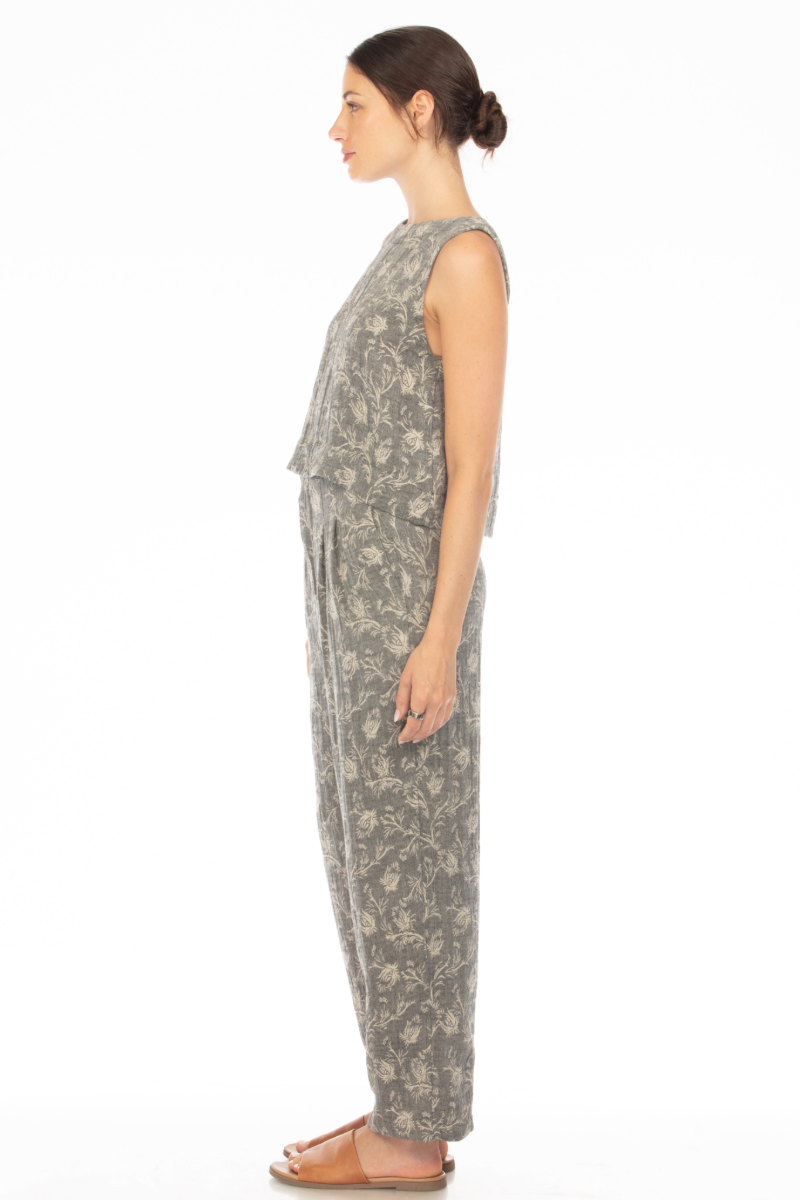 JACQUARD PLEATED PANT