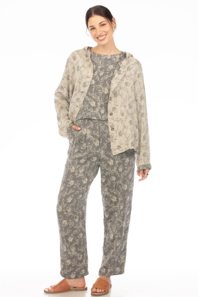 JACQUARD PLEATED PANT