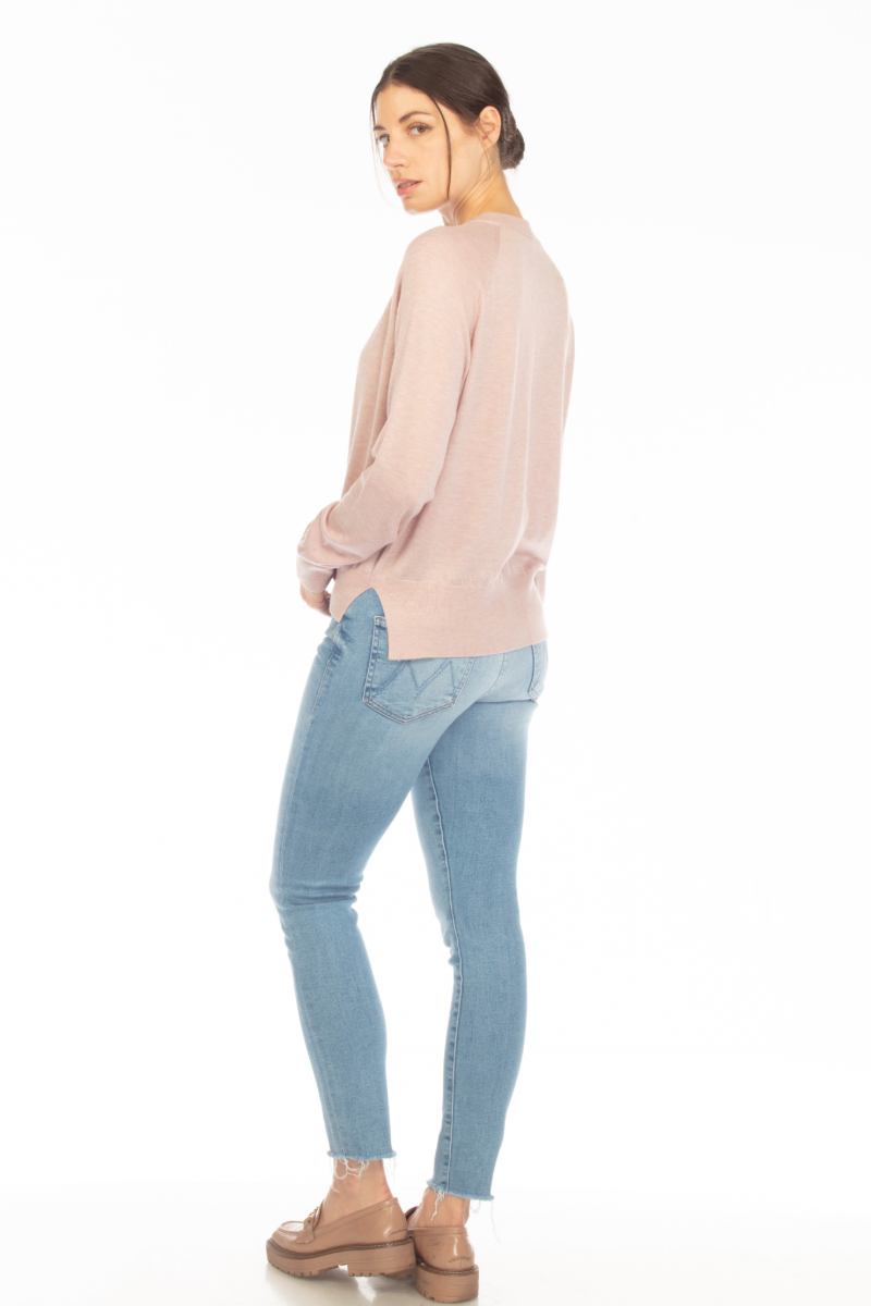 HARLOW HI-LOW CREW SWEATER
