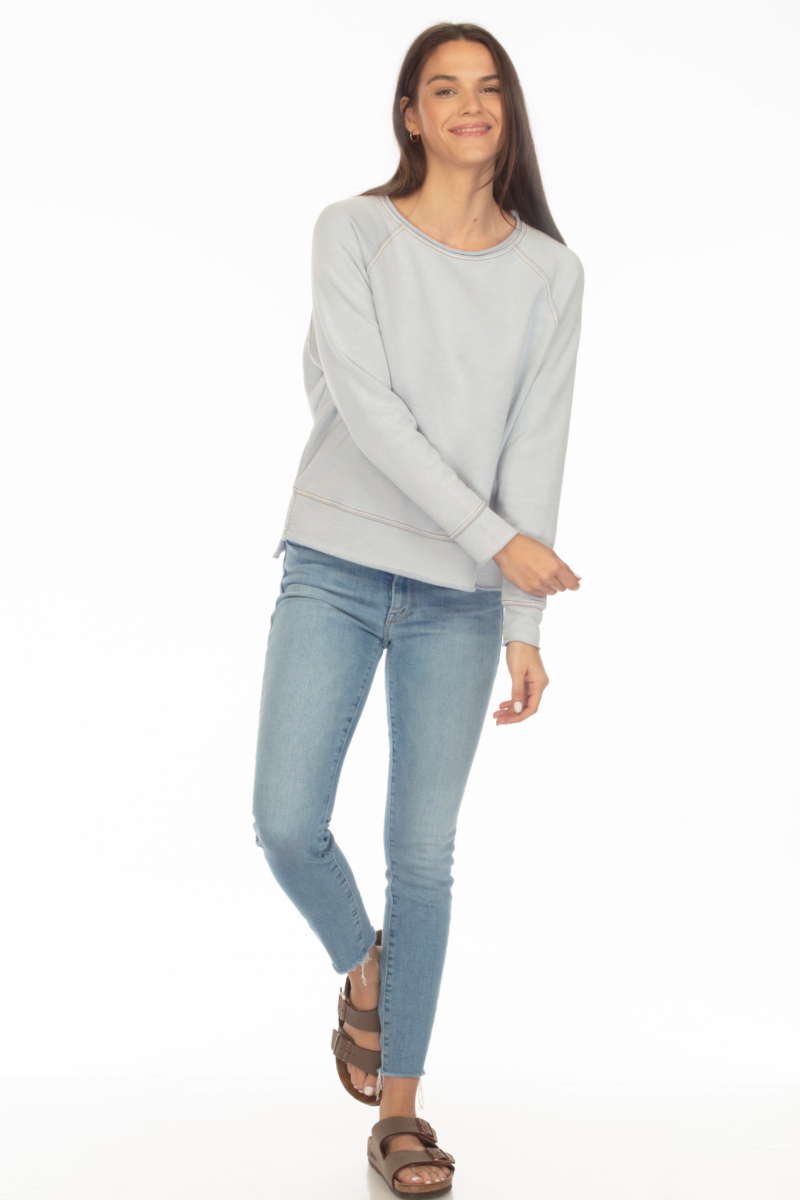 HARLOW HI-LOW CREW SWEATER