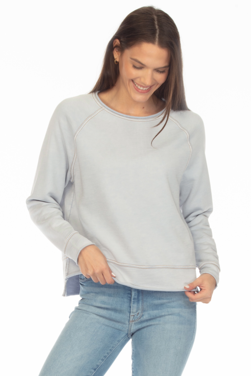 HARLOW HI-LOW CREW SWEATER