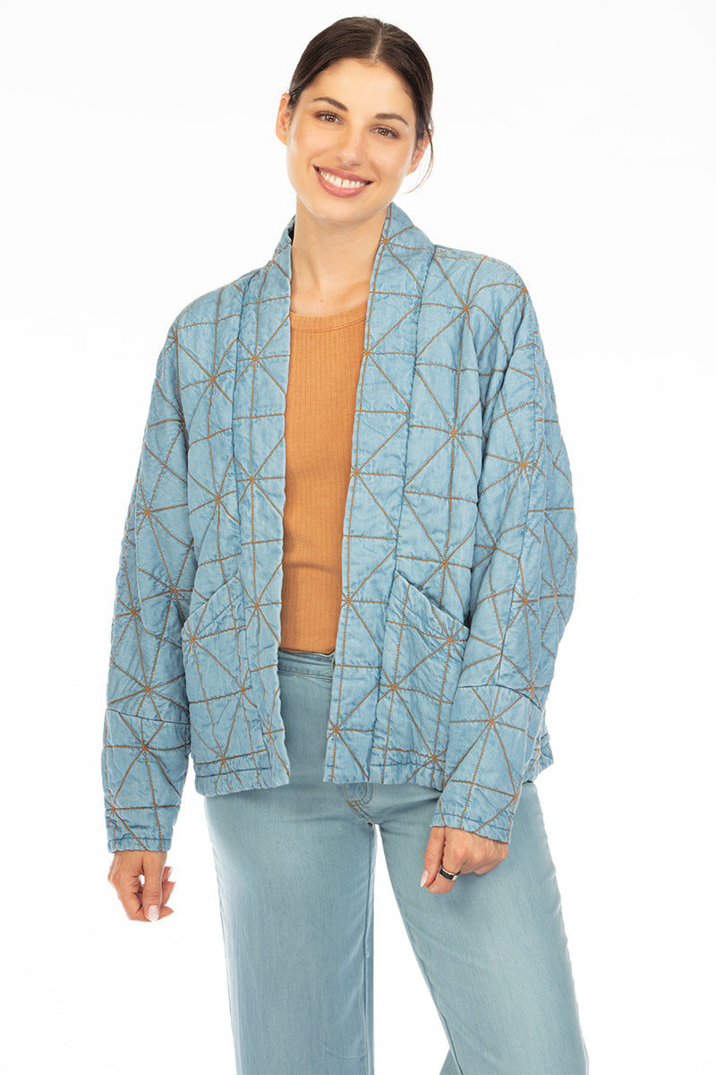 CHAMBRAY COPPER STITCH QUILT