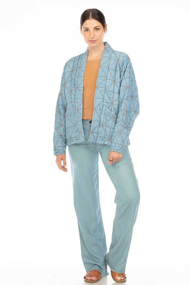 CHAMBRAY COPPER STITCH QUILT