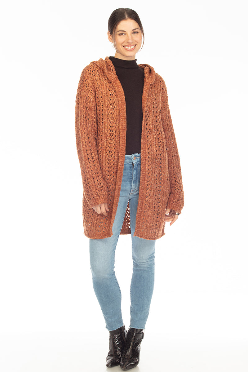 HOODED CARDIGAN