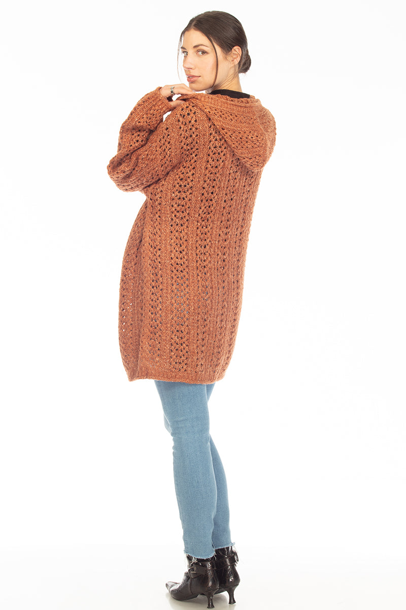 HOODED CARDIGAN