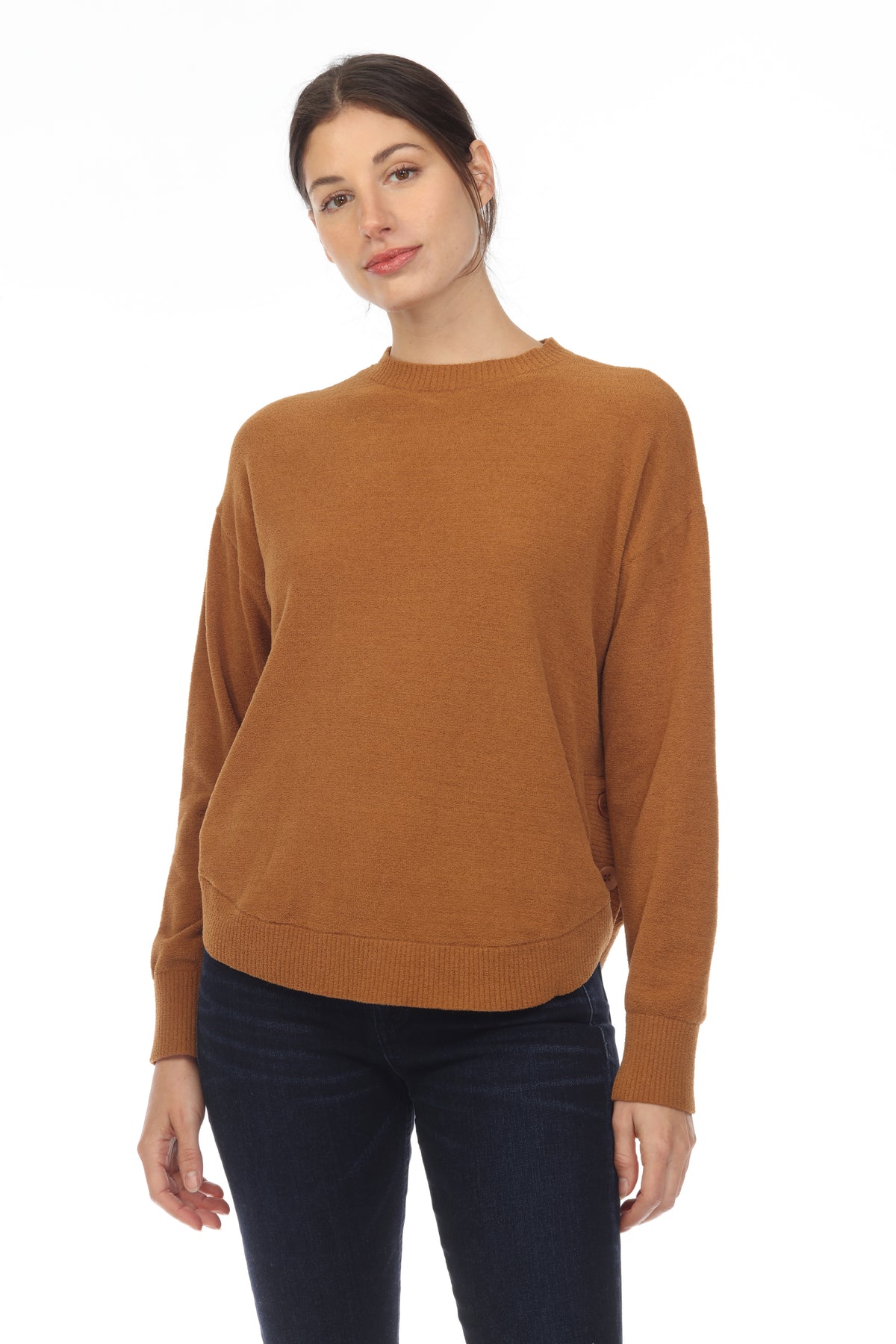 SCOOP HEM PULLOVER