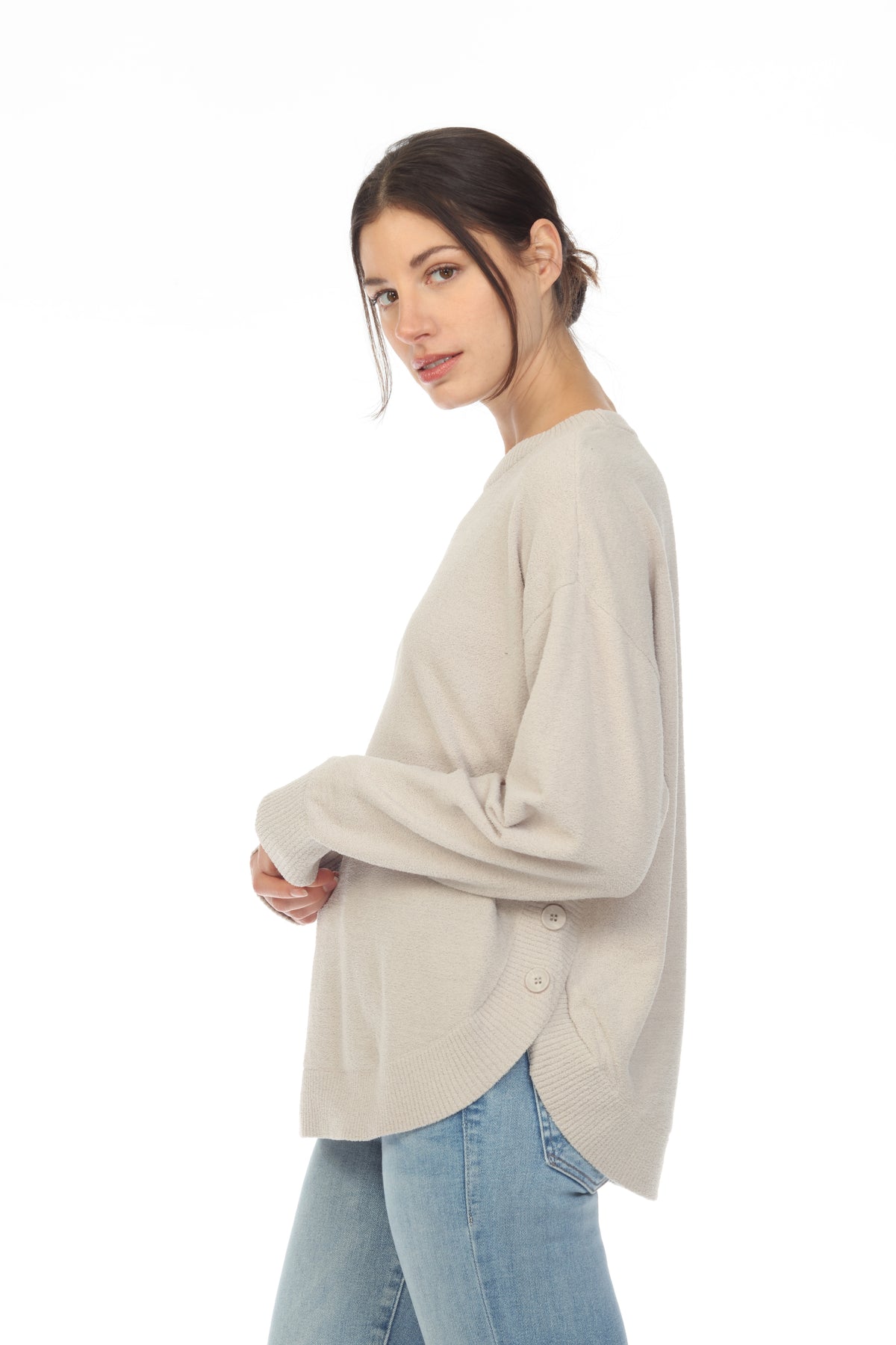 SCOOP HEM PULLOVER