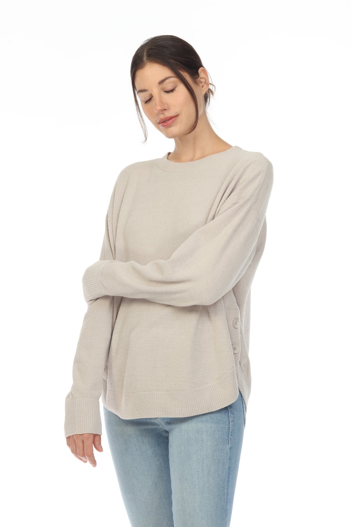 SCOOP HEM PULLOVER