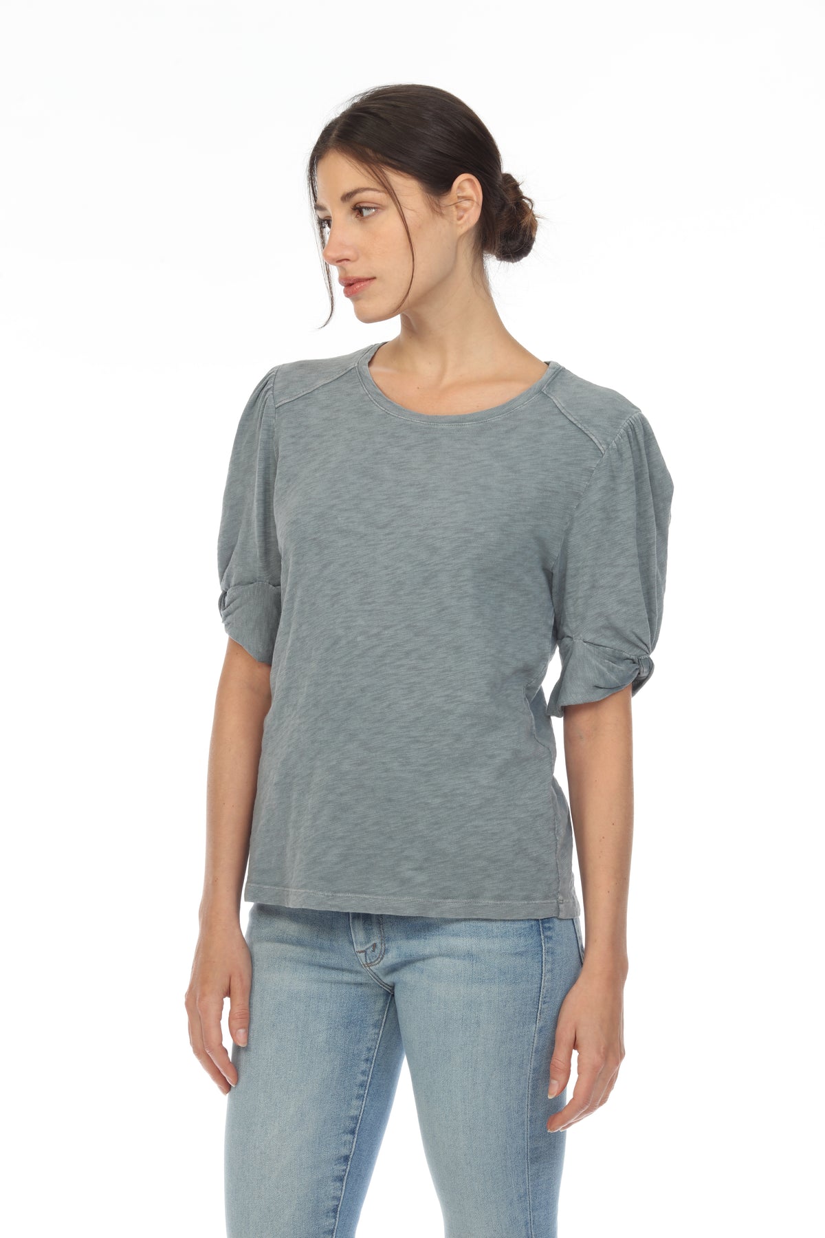 STELLA KNOTTED SLV TOP