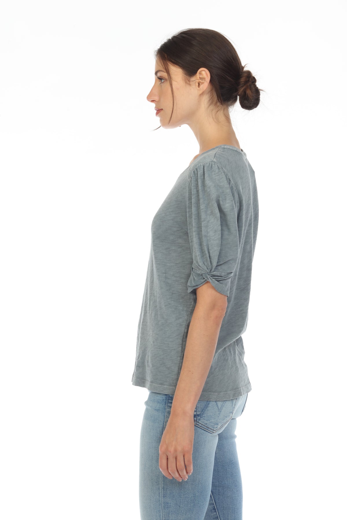 STELLA KNOTTED SLV TOP