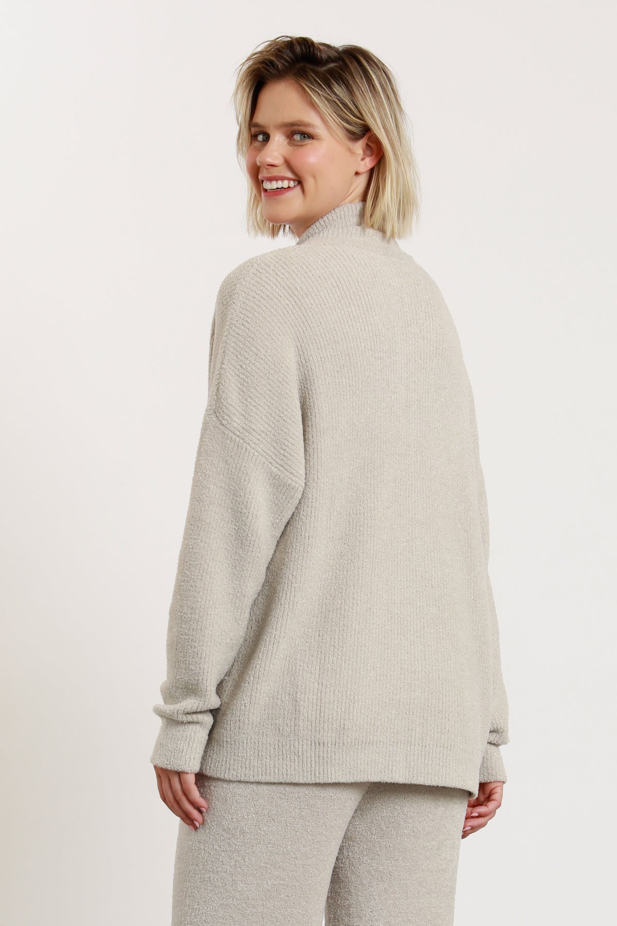 RIBBED SWEATER JACKET