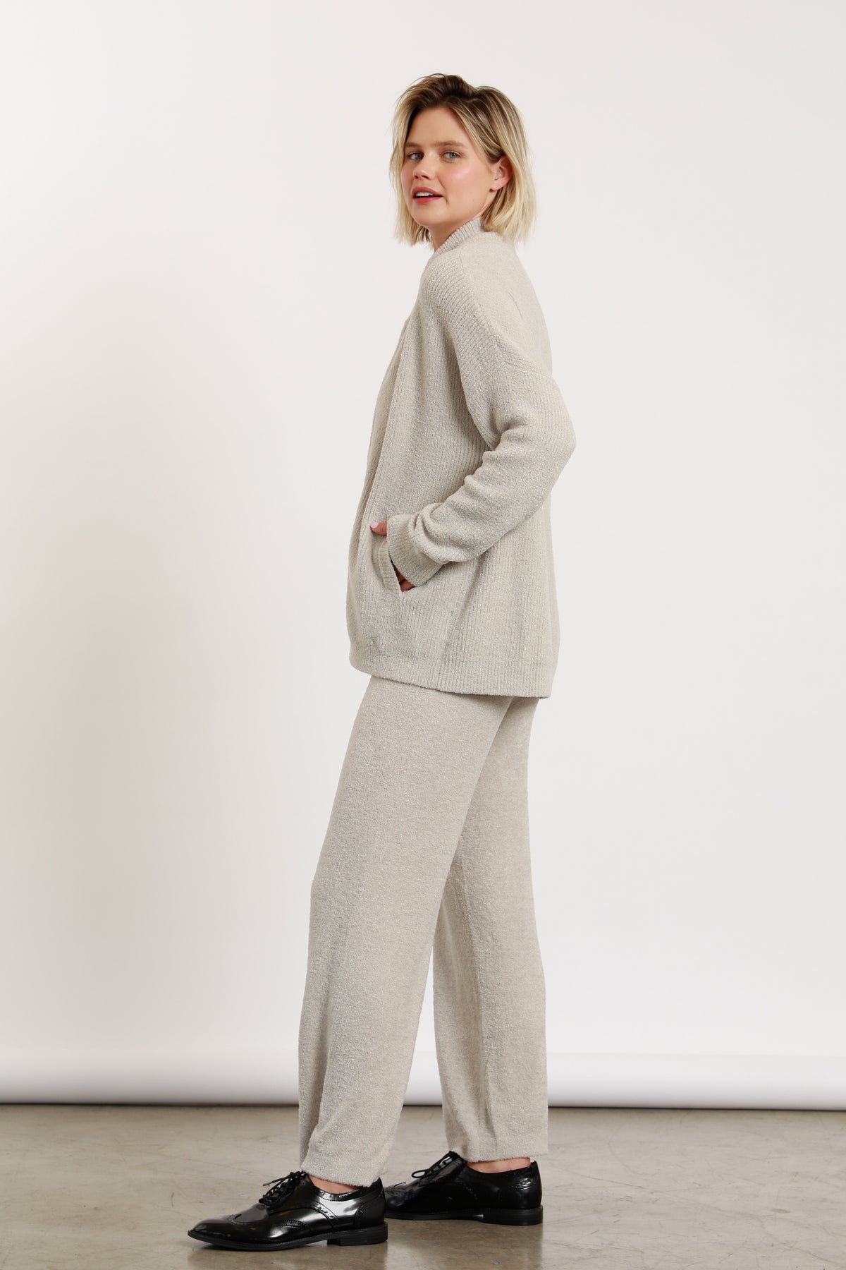 RIBBED SWEATER JACKET