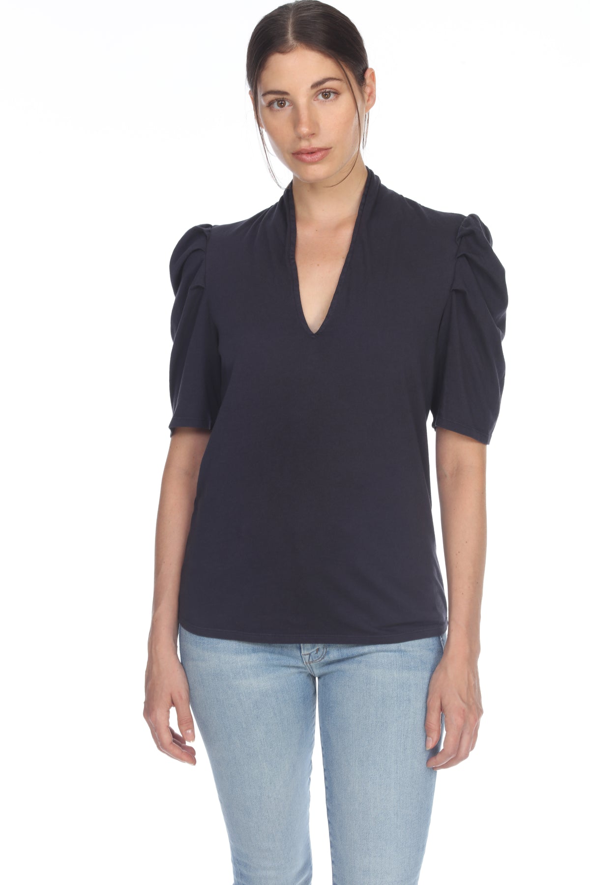 BROOKLYN PLEATED ELBOW TOP