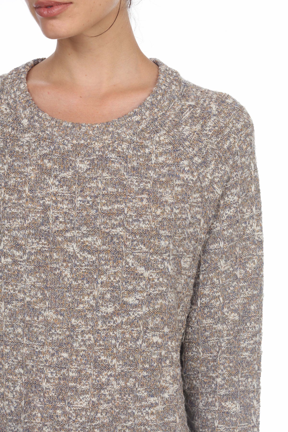 CREW NECK HI-LO PULLOVER
