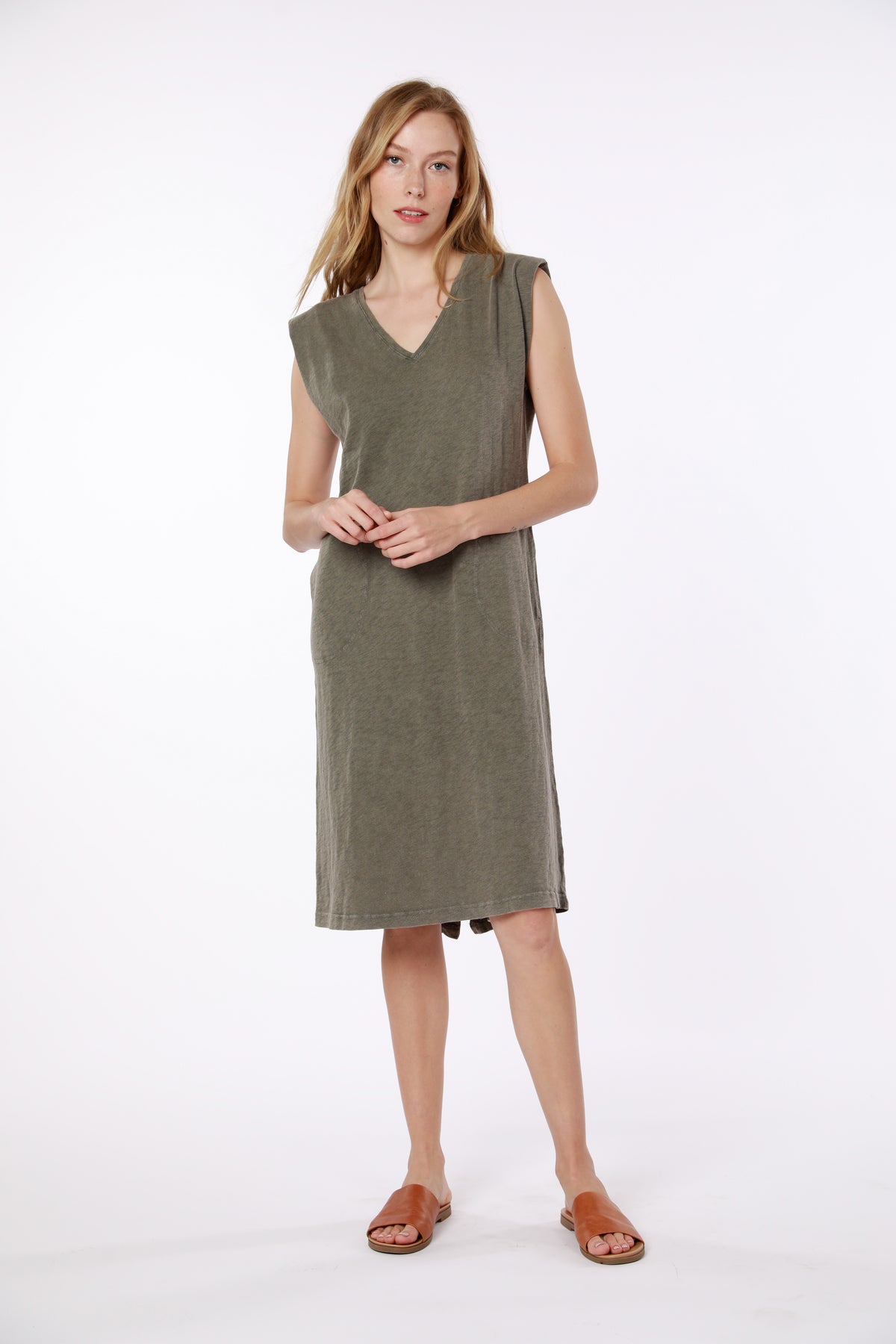 V Midi Dress