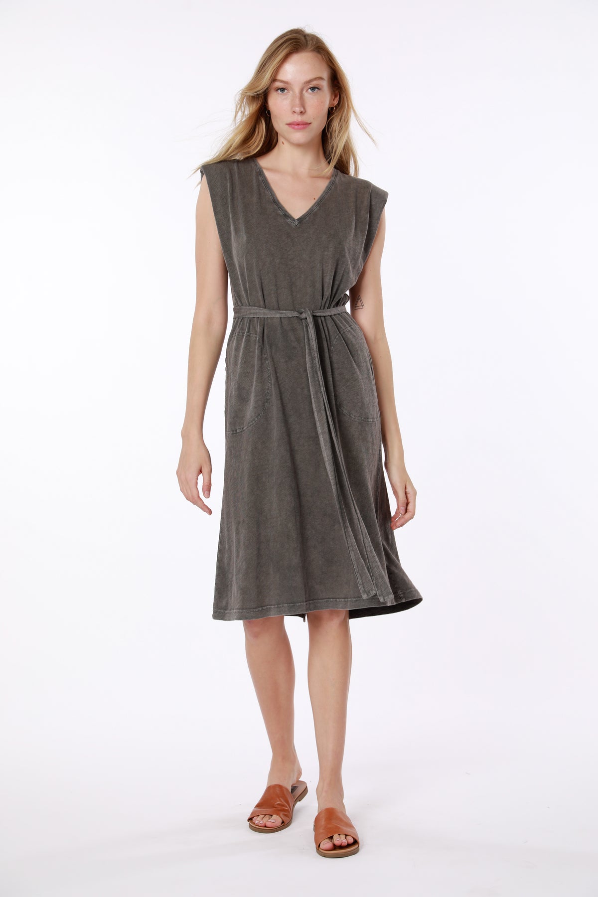 V Midi Dress