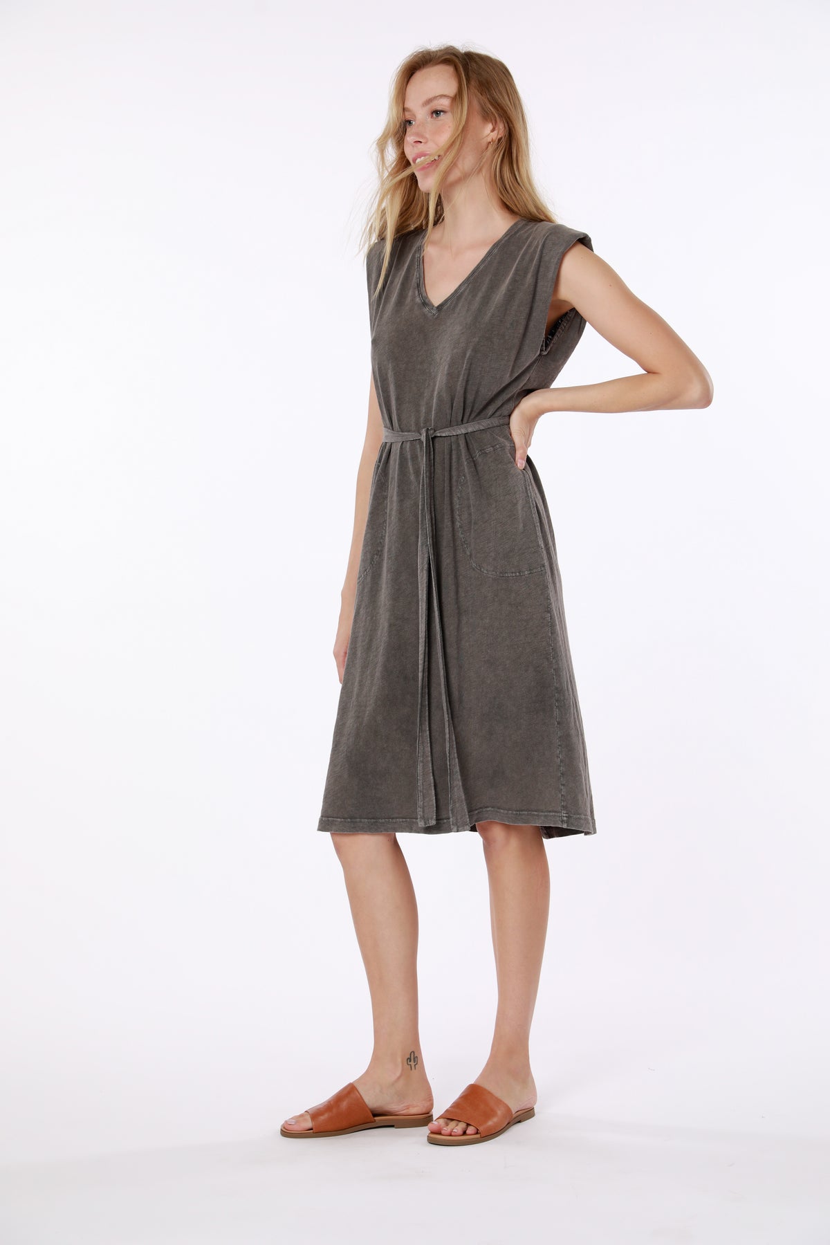 V Midi Dress