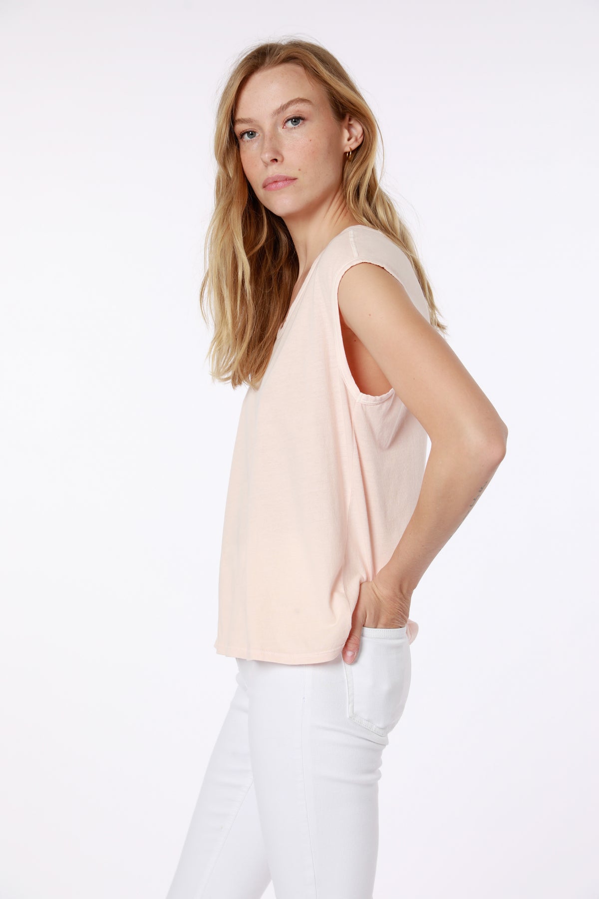 Cap Slv V Neck