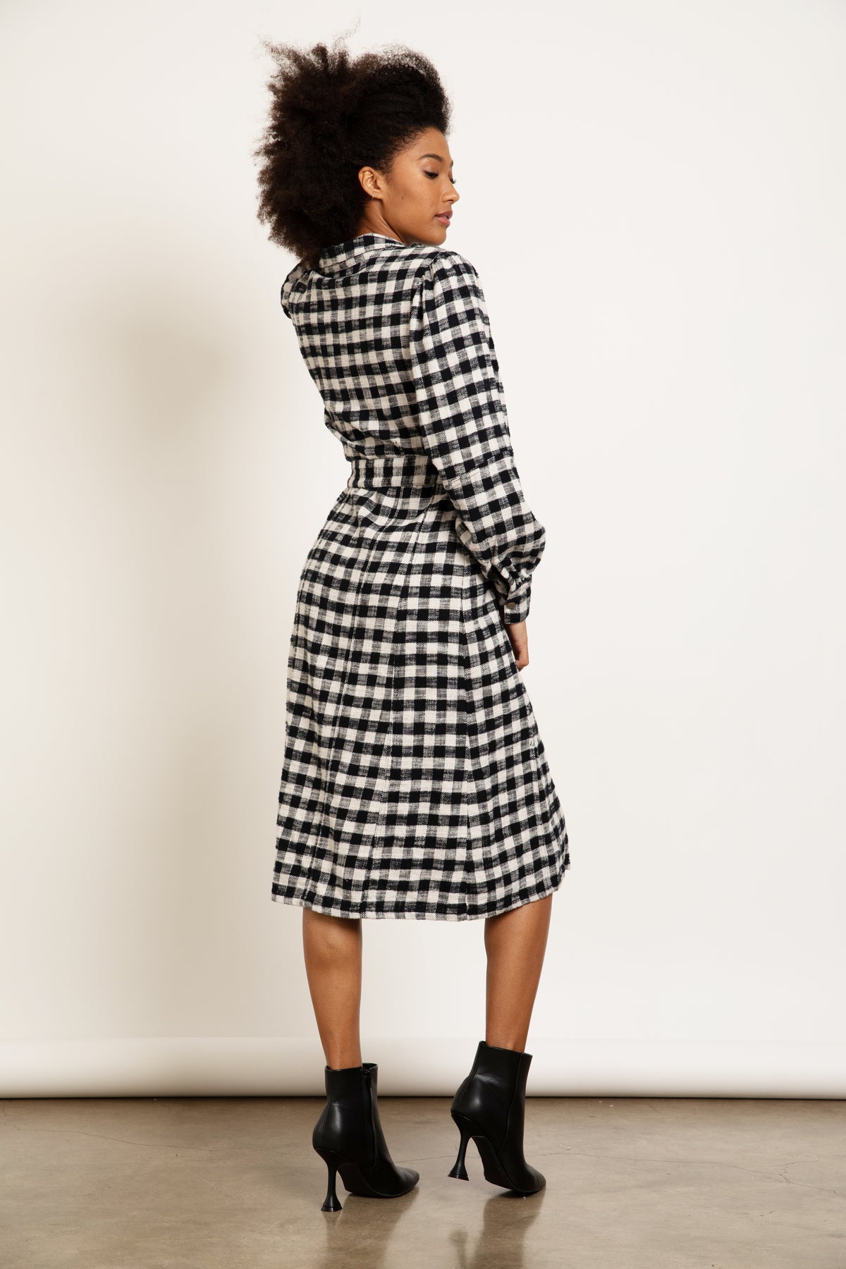 SEAMED BUTTON UP DRESS