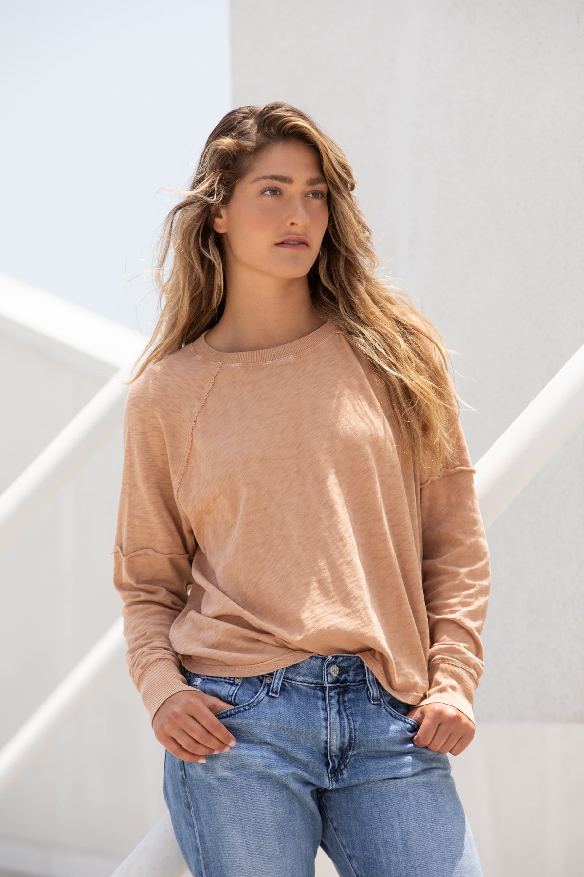 LS SWEATER KNIT CREW