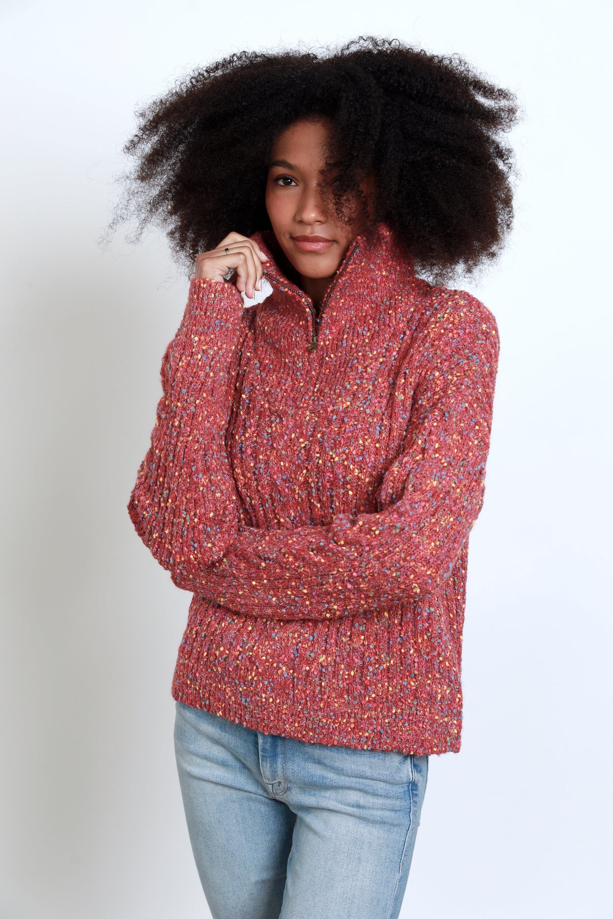 ZIP NECK LS