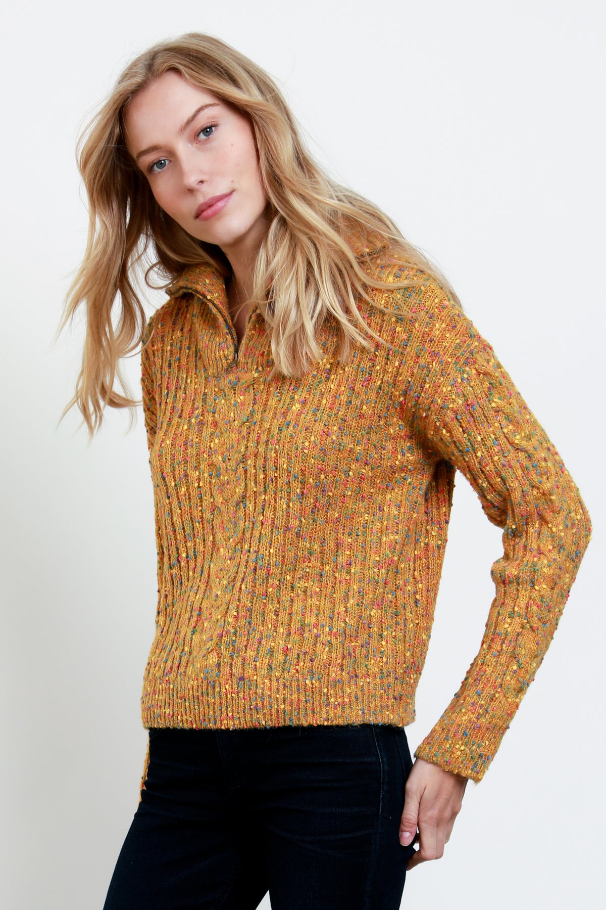 ZIP NECK LS