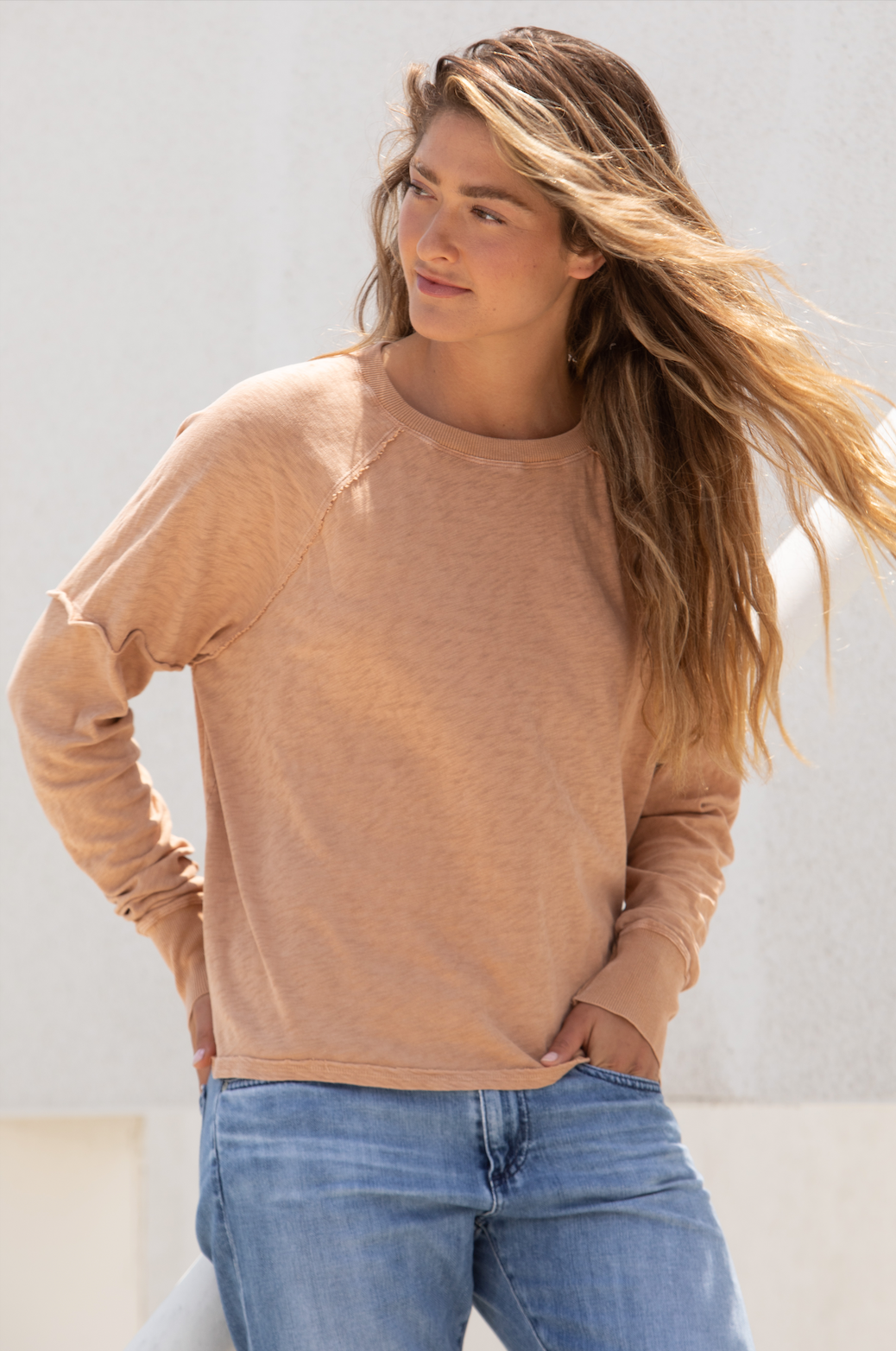 LS SWEATER KNIT CREW