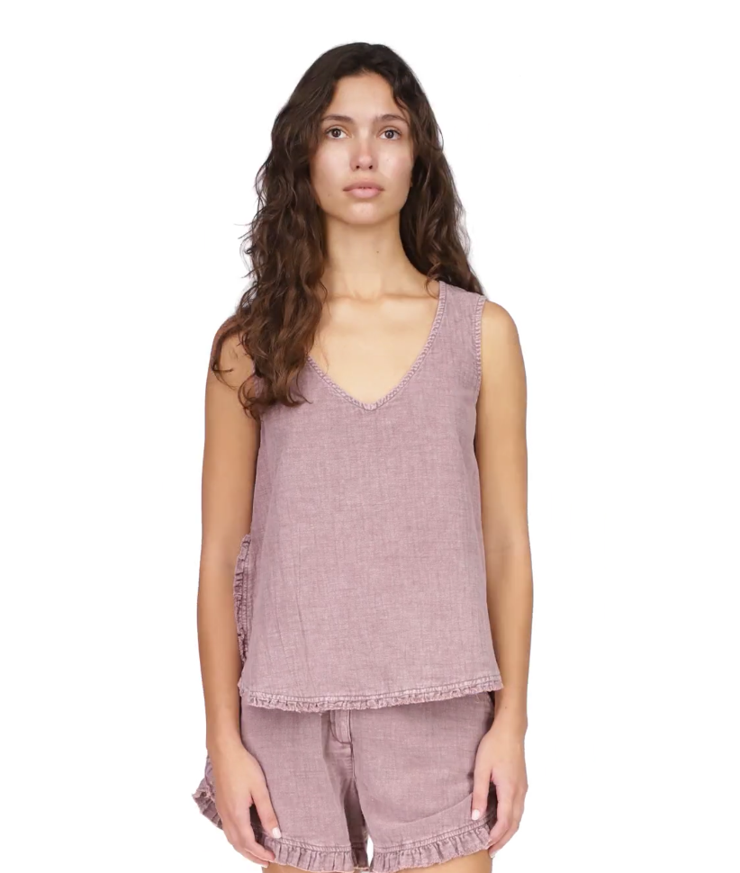 RUFFLE EDGE V-SHELL