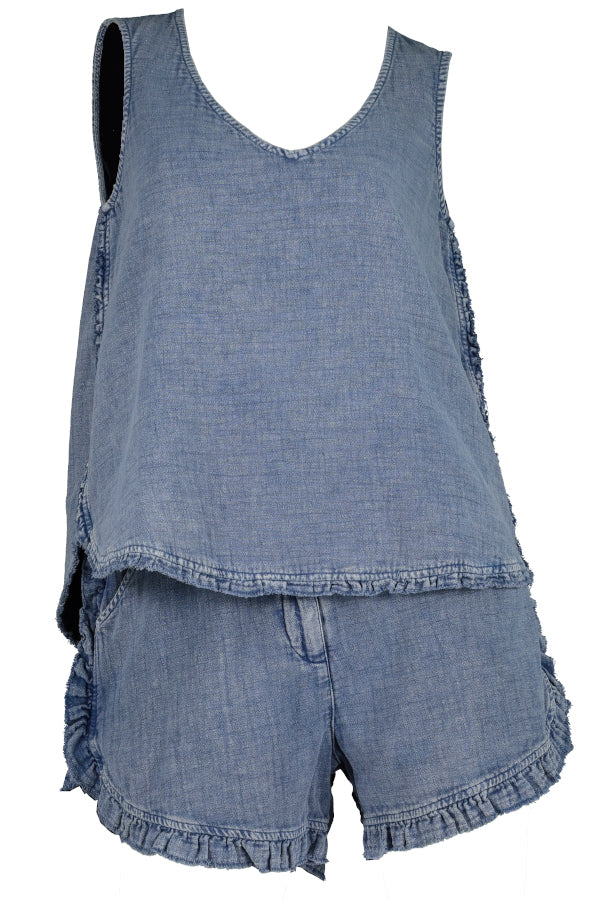 RUFFLE EDGE V-SHELL