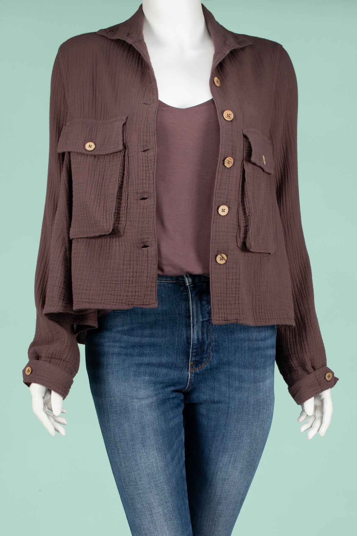 Gauze Button Jacket